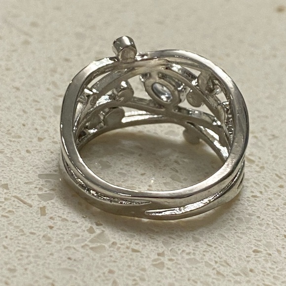 stunning sterling silver over copper ring with zicron Stones a… - Picture 13 of 15